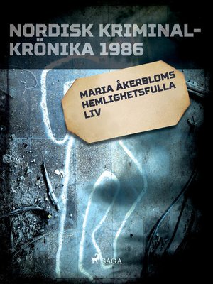 cover image of Maria Åkerbloms hemlighetsfulla liv